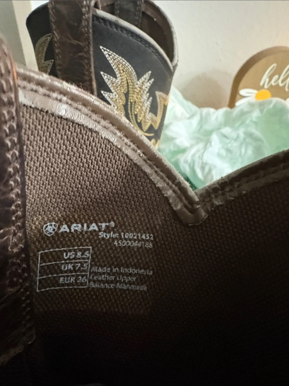 Ariat Brown and Dark Brown Kids Western Boots
